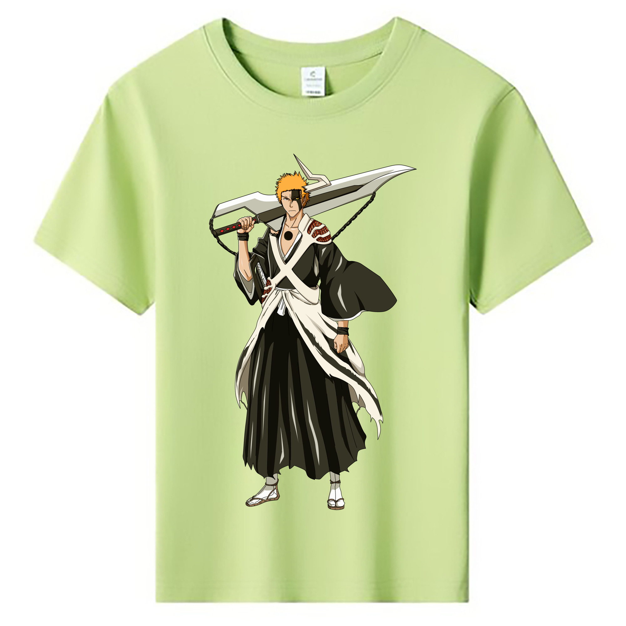 （画像用） ブリーチ 黒崎一護（くろさき いちご）BLEACH Kurosaki Ichigo 綿100％キッズTシャツ（フロントプリント）